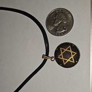 Star of David pendant on cord